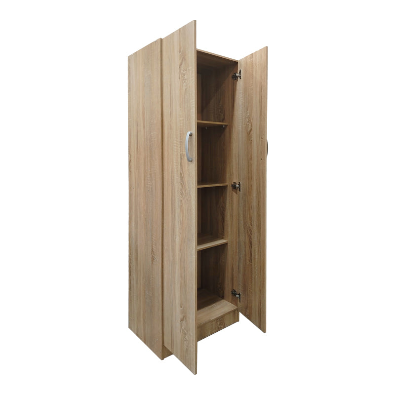 Ντουλάπα δίφυλλη Athos  σε sonoma απόχρωση 60x42x180εκ - Pakobazaar