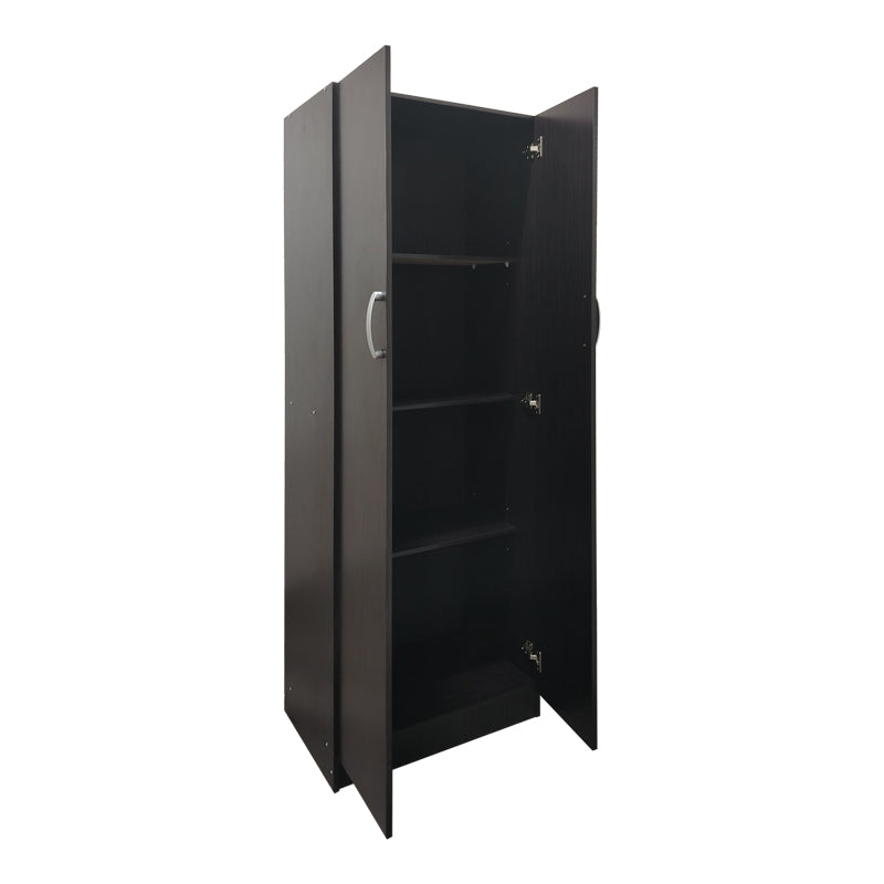 Ντουλάπα δίφυλλη Athos  σε wenge απόχρωση 60x42x180εκ - Pakobazaar