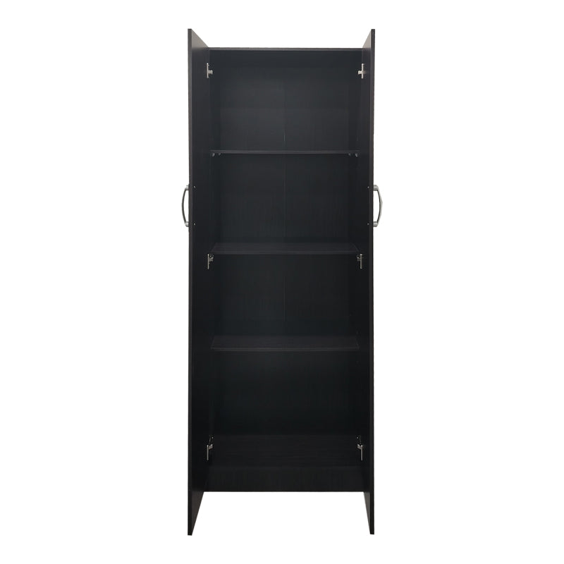 Ντουλάπα δίφυλλη Athos  σε wenge απόχρωση 60x42x180εκ - Pakobazaar