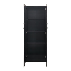 Ντουλάπα δίφυλλη Athos  σε wenge απόχρωση 60x42x180εκ - Pakobazaar