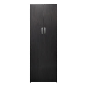 Ντουλάπα δίφυλλη Athos  σε wenge απόχρωση 60x42x180εκ - Pakobazaar