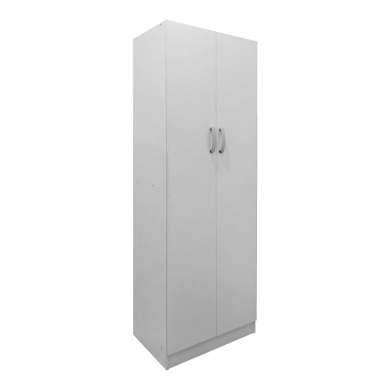 Ντουλάπα δίφυλλη Athos  σε λευκή απόχρωση 60x42x180εκ - Pakobazaar