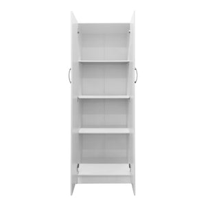 Ντουλάπα δίφυλλη Athos  σε λευκή απόχρωση 60x42x180εκ - Pakobazaar