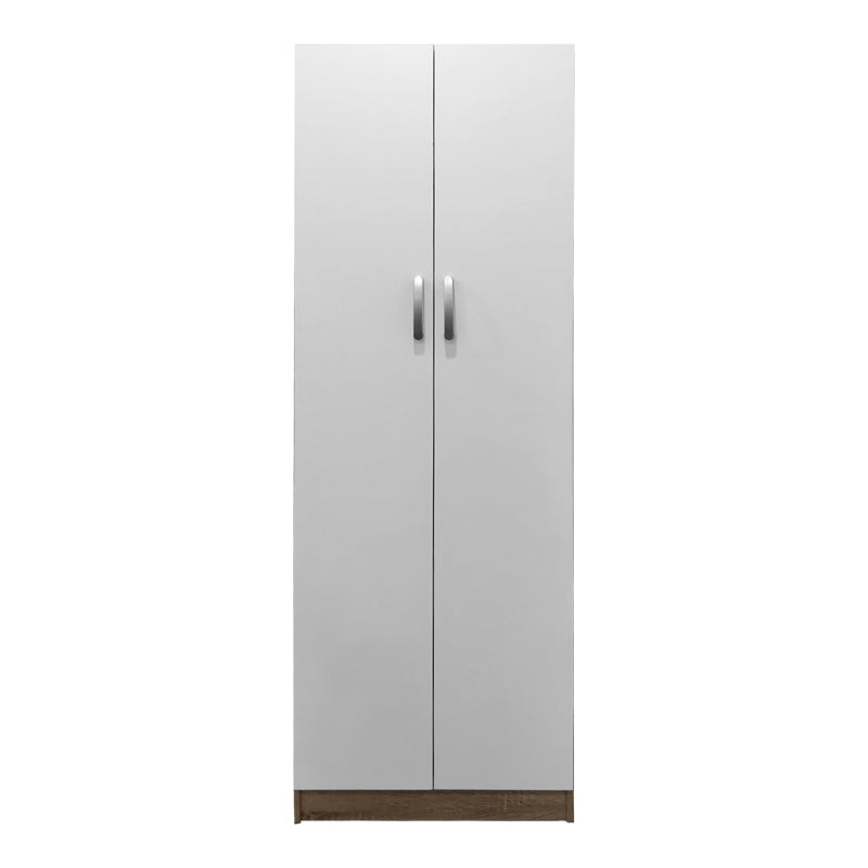 Ντουλάπα δίφυλλη Athos  σε sonoma-λευκή απόχρωση 60x42x180εκ - Pakobazaar