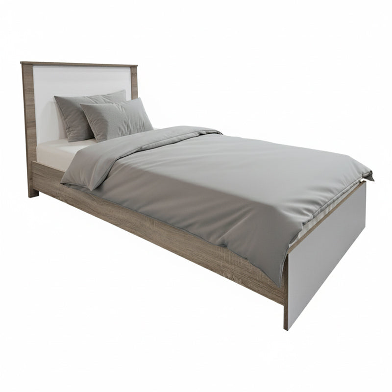 Κρεβάτι Athos  σε sonoma-λευκό απόχρωση 90x190εκ - Pakobazaar