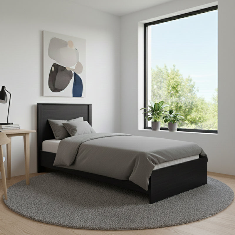 Κρεβάτι Athos  σε wenge απόχρωση 90x190εκ - Pakobazaar