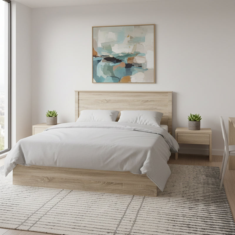 Κρεβάτι Athos  σε sonoma απόχρωση 160x200εκ - Pakobazaar