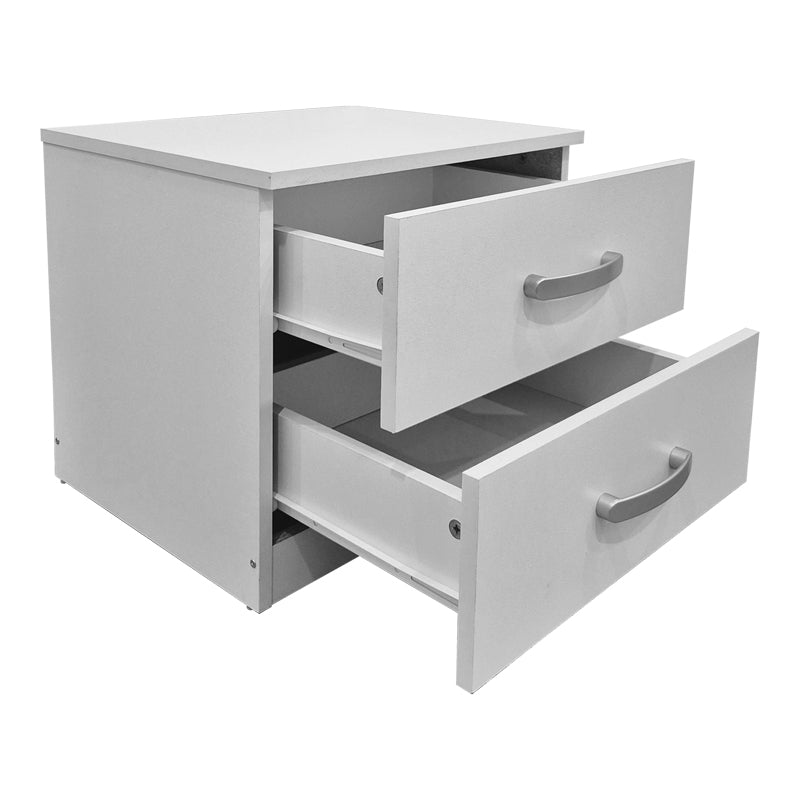 Κομοδίνο Athos  σε λευκή απόχρωση 48x40x41.5εκ - Pakobazaar