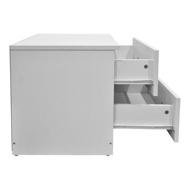 Κομοδίνο Athos  σε λευκή απόχρωση 48x40x41.5εκ - Pakobazaar
