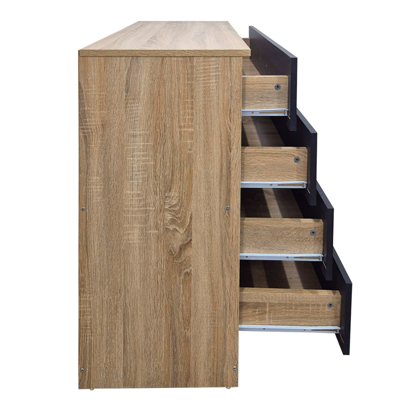 Συρταριέρα Athos  σε sonoma-ανθρακί απόχρωση 80x40x79εκ - Pakobazaar