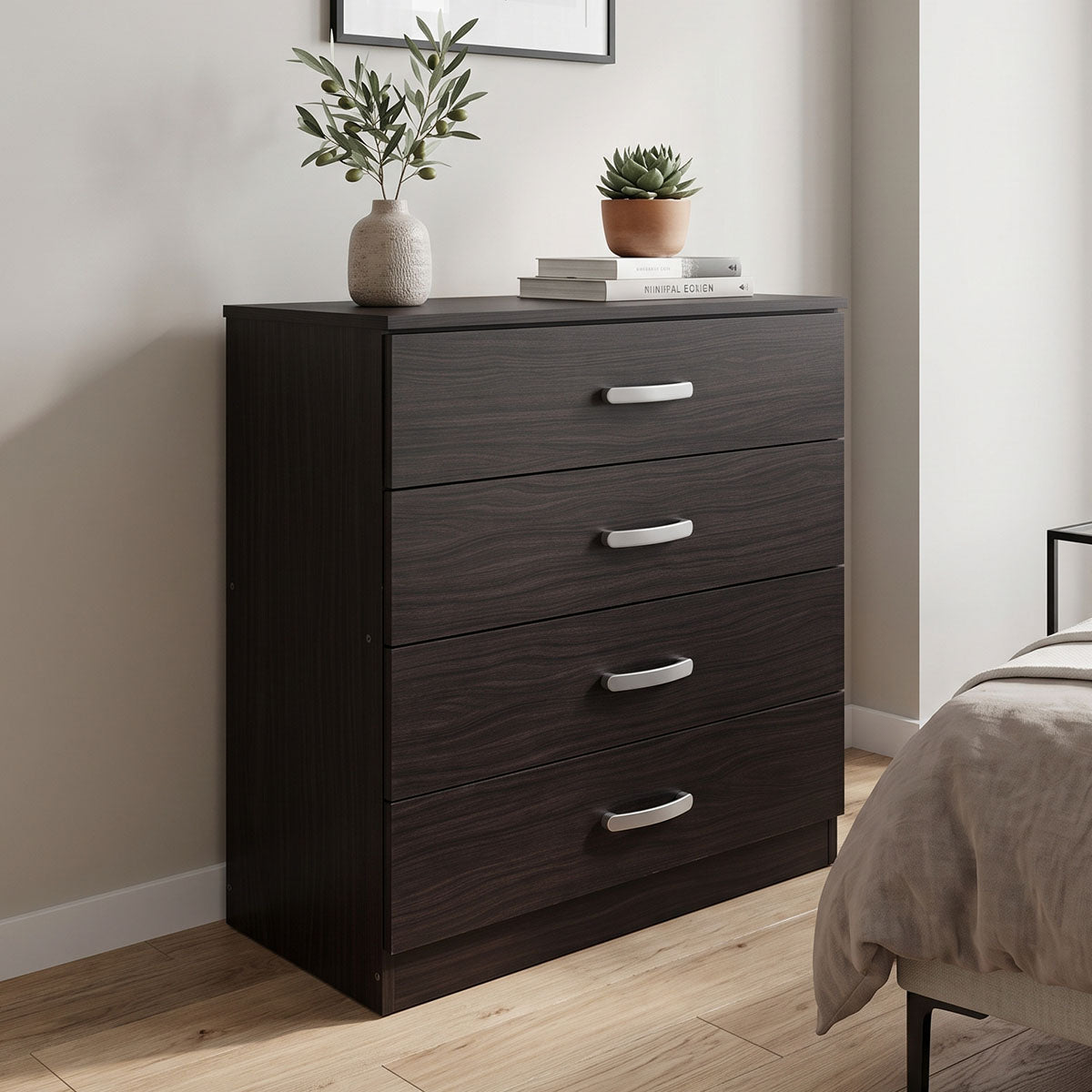 Συρταριέρα Athos  σε wenge απόχρωση 80x40x79εκ - Pakobazaar