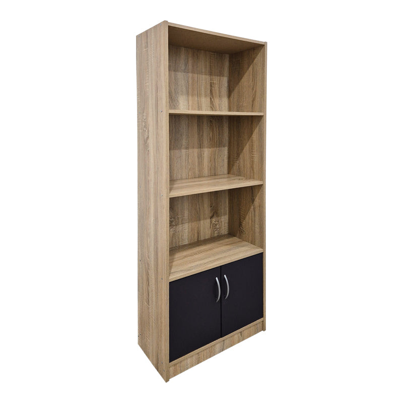 Βιβλιοθήκη Tekaro  sonoma-ανθρακί 60x29x166εκ