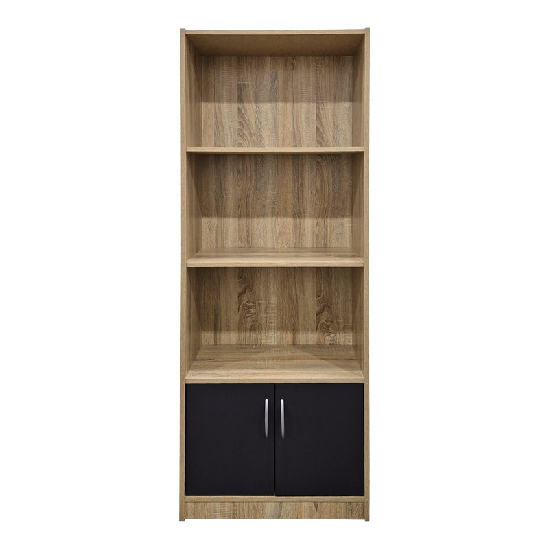 Βιβλιοθήκη Tekaro  sonoma-ανθρακί 60x29x166εκ
