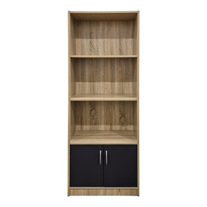 Βιβλιοθήκη Tekaro  sonoma-ανθρακί 60x29x166εκ - Pakobazaar