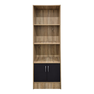 Βιβλιοθήκη Tekaro  sonoma-ανθρακί 57x33x180εκ - Pakobazaar