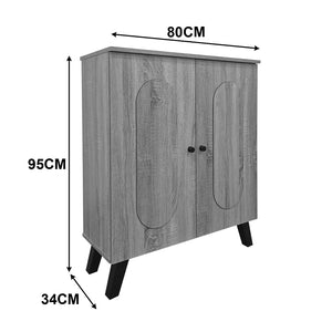Παπουτσοθήκη-ντουλάπι Cathi  sonoma 80x34x95εκ - Pakobazaar