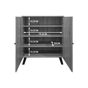 Παπουτσοθήκη-ντουλάπι Cathi  sonoma 80x34x95εκ - Pakobazaar
