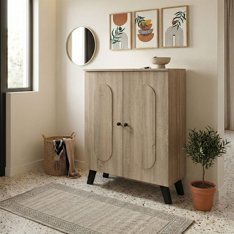 Παπουτσοθήκη-ντουλάπι Cathi  sonoma 80x34x95εκ - Pakobazaar