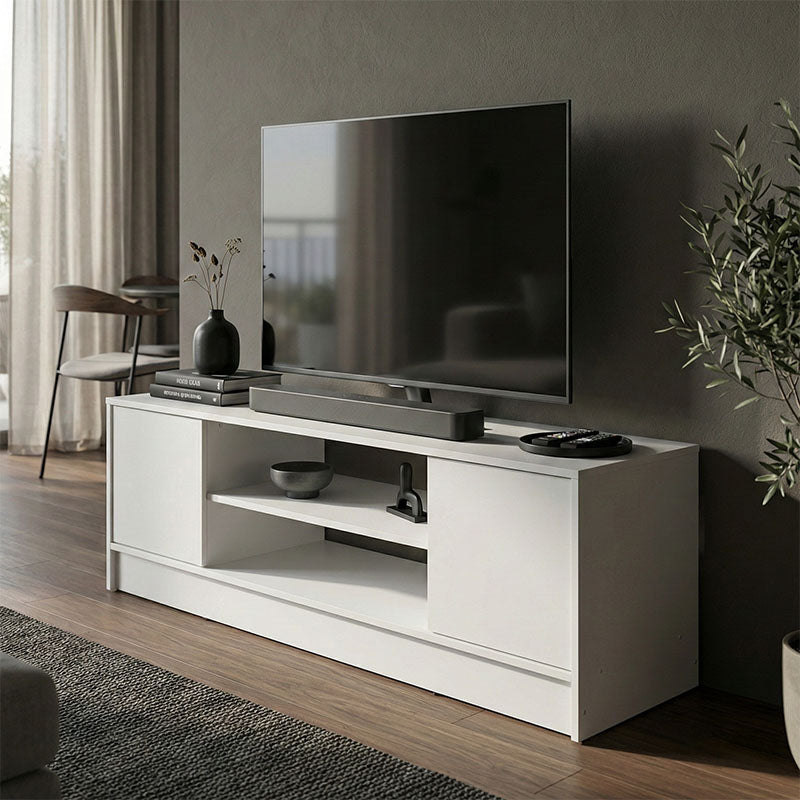 Έπιπλο τηλεόρασης Sasa  λευκό 120x35x41.5εκ - Pakobazaar