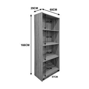 Βιβλιοθήκη Kendy  sonoma 60x30x167εκ - Pakobazaar