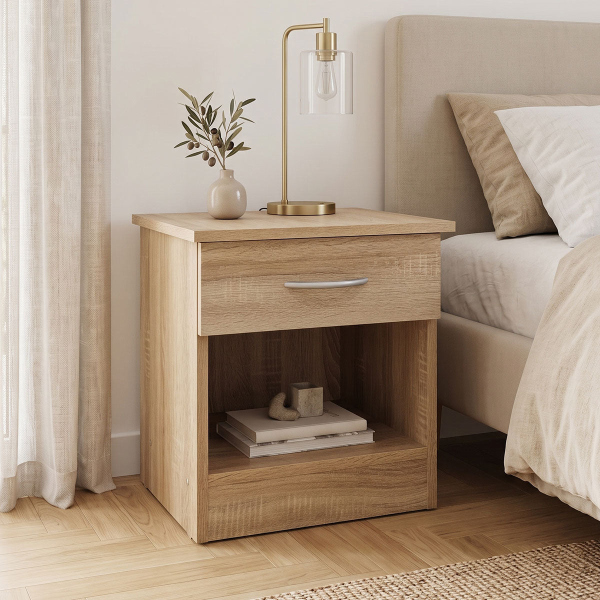 Κομοδίνο Bedy  sonoma 40x34x42εκ - Pakobazaar