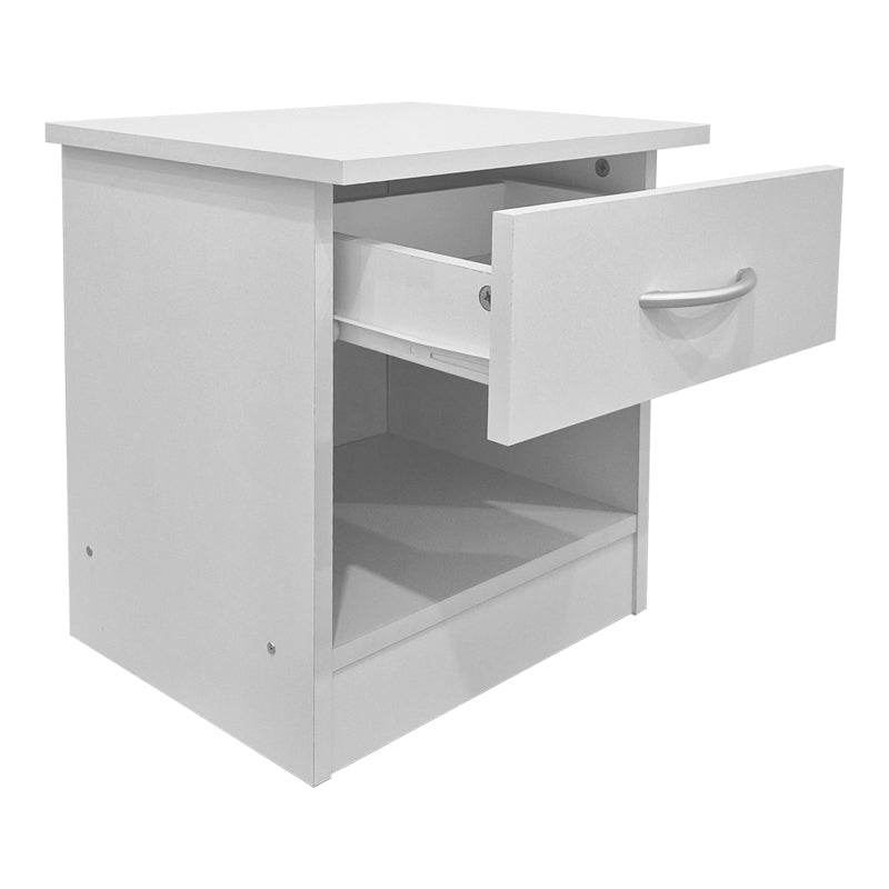 Κομοδίνο Bedy  λευκό 40x34x42εκ - Pakobazaar