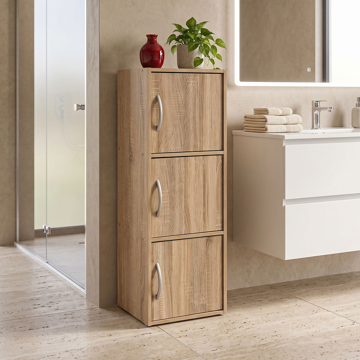Ντουλάπι-στήλη Soline  sonoma 40x34.5x90.5εκ - Pakobazaar