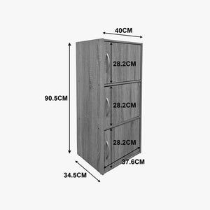 Ντουλάπι-στήλη Soline  ανοιχτό γκρι 40x34.5x90.5εκ - Pakobazaar