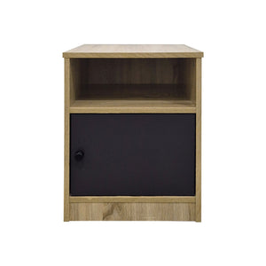 Κομοδίνο Lenea  sonoma-ανθρακί 40x40x50εκ - Pakobazaar