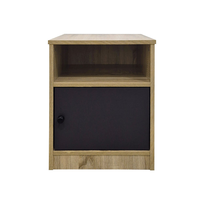 Κομοδίνο Lenea  sonoma-ανθρακί 40x40x50εκ - Pakobazaar