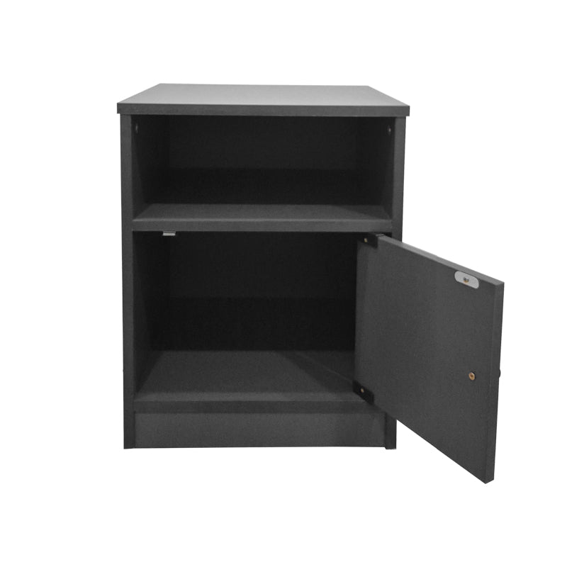 Κομοδίνο Lenea  ανθρακί 40x40x50εκ - Pakobazaar