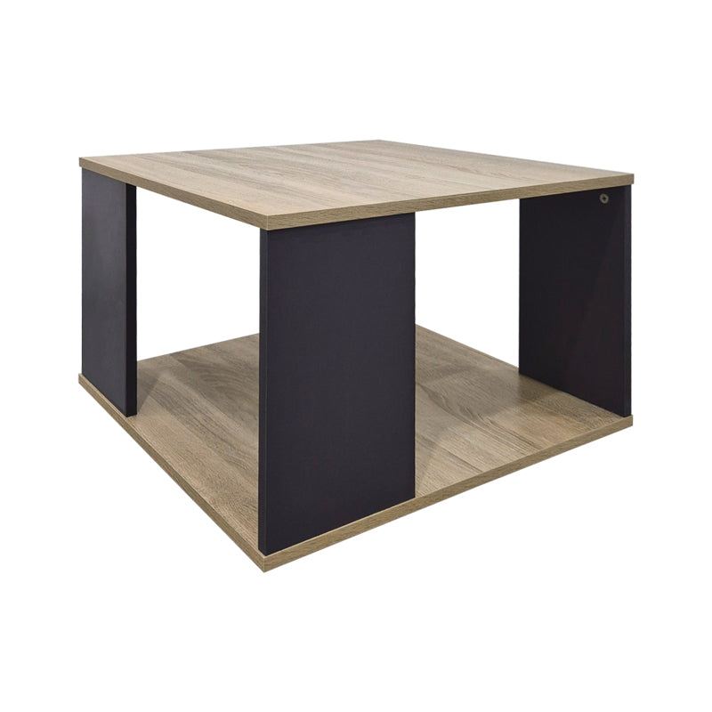 Τραπέζι σαλονιού Zelegan  sonoma-ανθρακί 60x60x39εκ - Pakobazaar