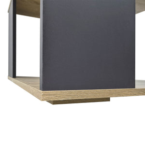 Τραπέζι σαλονιού Zelegan  sonoma-ανθρακί 60x60x39εκ - Pakobazaar
