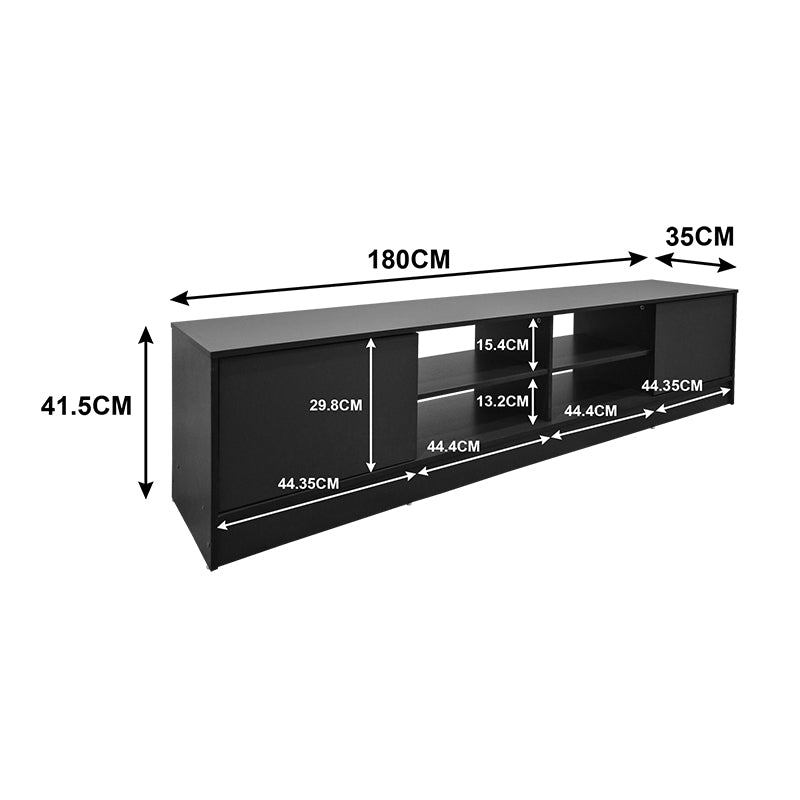 Έπιπλο τηλεόρασης Tivia  ανθρακί 180x35x41.5εκ - Pakobazaar