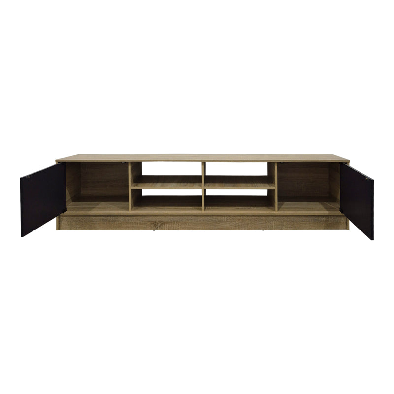 Έπιπλο τηλεόρασης Tivia  sonoma-ανθρακί 180x35x41.5εκ - Pakobazaar