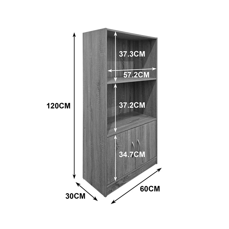 Βιβλιοθήκη Tekaro  λευκή 60x30x120εκ - Pakobazaar