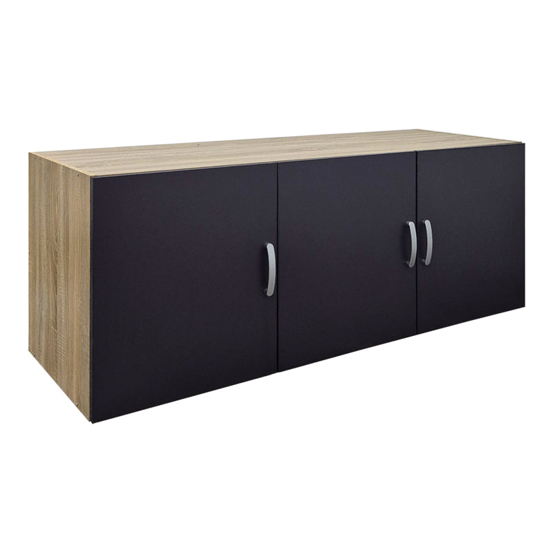 Πατάρι ντουλάπας τρίφυλλο Alvia  sonoma-ανθρακί 150x51x60εκ - Pakobazaar