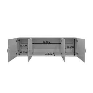 Πατάρι ντουλάπας τετράφυλλο Alvia  λευκό 200x51x60εκ - Pakobazaar