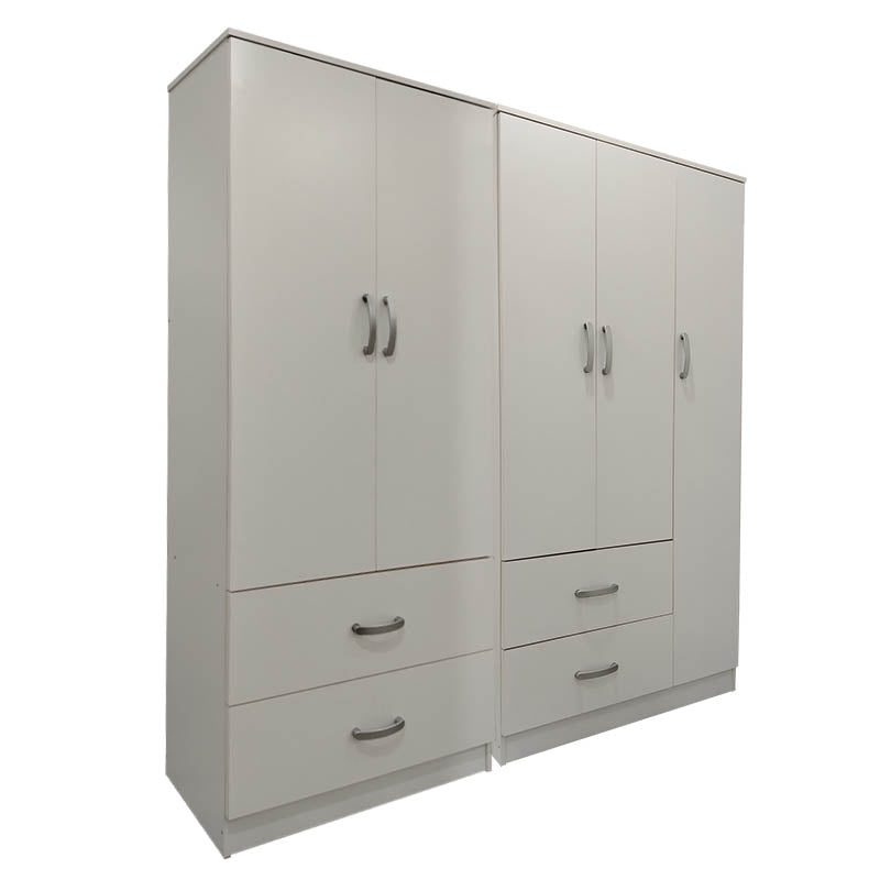 Ντουλάπα πεντάφυλλη Athos  λευκή 170x42x180εκ - Pakobazaar