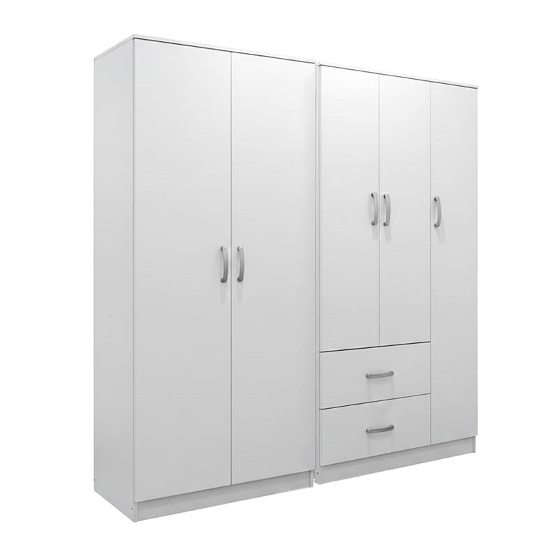 Ντουλάπα πεντάφυλλη Athos I  λευκή 170x42x180εκ - Pakobazaar