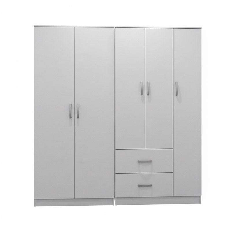 Ντουλάπα πεντάφυλλη Athos I  λευκή 170x42x180εκ - Pakobazaar