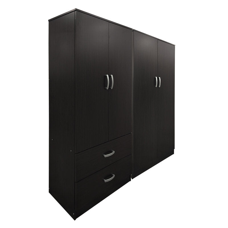 Ντουλάπα τετράφυλλη Athos  wenge 160x42x180εκ - Pakobazaar