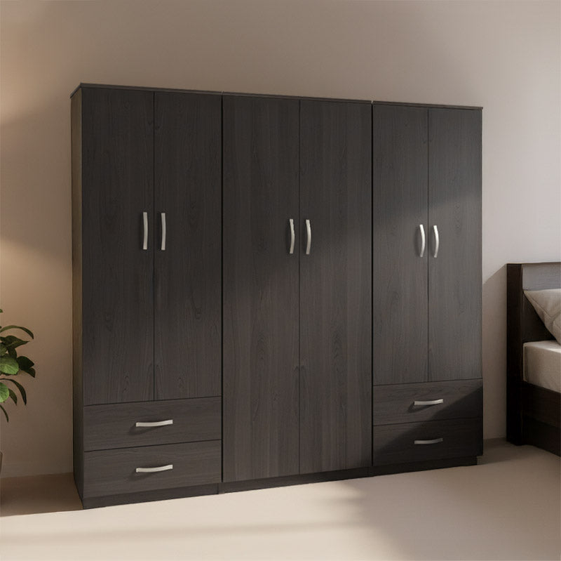 Ντουλάπα εξάφυλλη Athos  wenge 240x42x180εκ - Pakobazaar