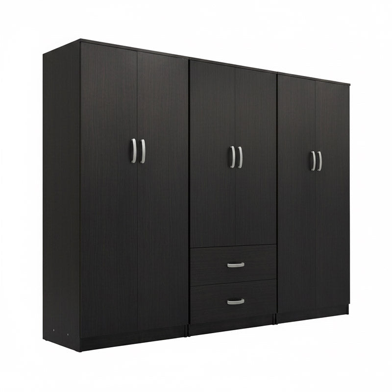 Ντουλάπα εξάφυλλη Athos Ι  wenge 240x42x180εκ - Pakobazaar