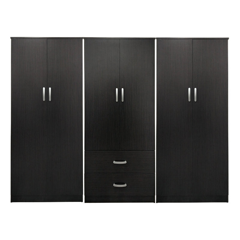 Ντουλάπα εξάφυλλη Athos Ι  wenge 240x42x180εκ - Pakobazaar