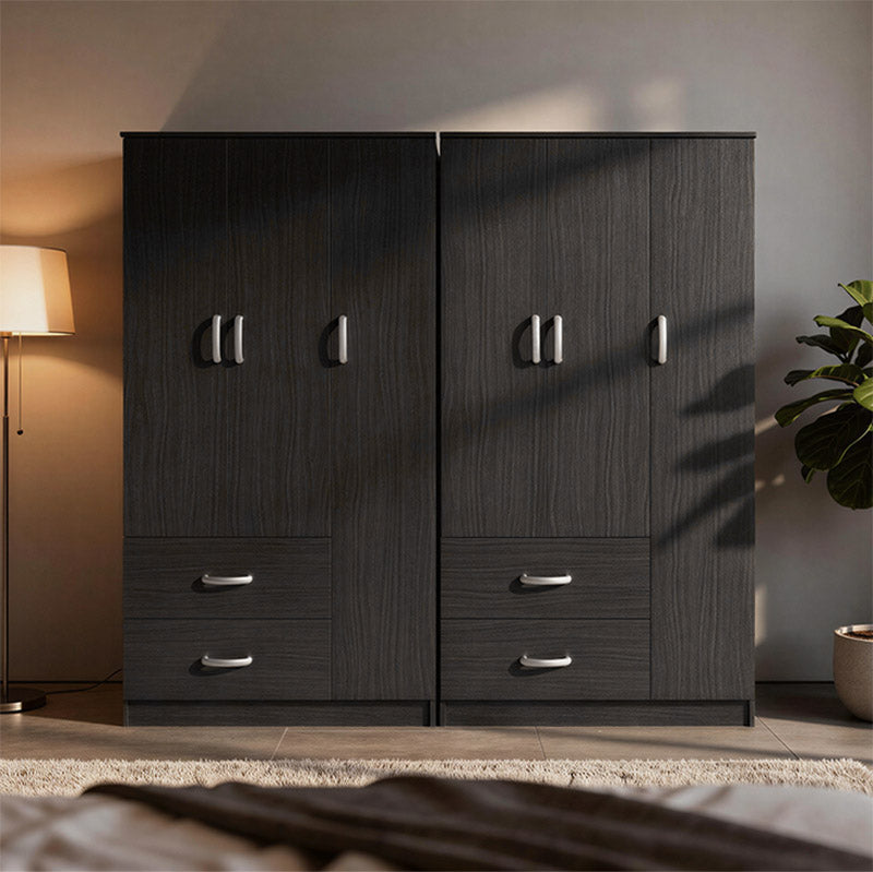 Ντουλάπα εξάφυλλη Athos  wenge 180x42x180εκ - Pakobazaar