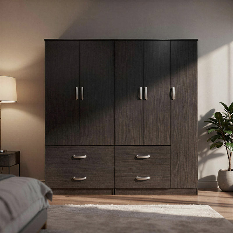 Ντουλάπα πεντάφυλλη Athos  wenge 170x42x180εκ - Pakobazaar