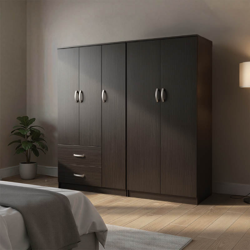 Ντουλάπα πεντάφυλλη Athos Ι  wenge 170x42x180εκ - Pakobazaar