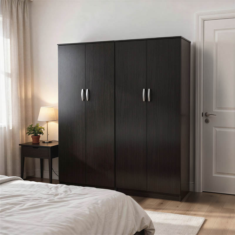 Ντουλάπα τετράφυλλη Athos Ι  wenge 160x42x180εκ - Pakobazaar