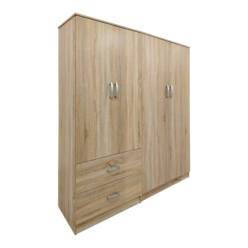 Ντουλάπα τετράφυλλη Athos  sonoma 160x42x180εκ - Pakobazaar
